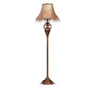 Standing Tall Lamps Vintage Resin Floor Lamp Antique Standing Lamp With Fabric Shade Classic E27 Socket Floor Light For Living Room Reading Light (Color : A, Size : Foot switch)