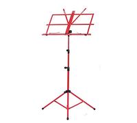 Standing Telescopic Sheet Music Stand Holder, Music Stand Laptop Stand Holder Adjustable Book Stand Shelf Tablet Stand Projector Stand Portable Podium Stand with Carrying Bag (red)