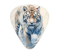 Standing Tiger Printed pick set - 12 pieces, thin, medium and thick guitar picks, suitable for guitar, bass, electric guitar and ukulele