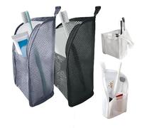 Standing Toiletry Bag, Portable Lightweight Travel Toiletry Bag, EVA Mesh Standing Makeup Bag, Foldable Clear Hanging for Travel, Going Out (2PCS-A)