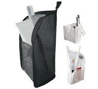 Standing Toiletry Bag, Portable Lightweight Travel Toiletry Bag, EVA Mesh Standing Makeup Bag, Foldable Clear Hanging for Travel, Going Out (Black)