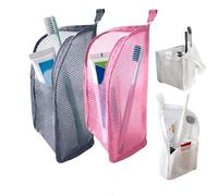 Standing Toiletry Bag, Portable Lightweight Travel Toiletry Bag, EVA Mesh Standing Makeup Bag, Foldable Clear Hanging for Travel, Going Out (2PCS-C)