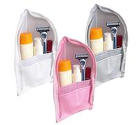 Standing Toiletry Bag,Waterproof Mesh Container | Travel Cosmetic Bag with Zipper | for Women Men Bathroom Cruise Hygiene Beauty Skincare