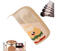Standing Toiletry Bag, Waterproof & Portable | Makeup Brush Bag | for Stationery, Toothbrush, Lipstick, Travel, Hotel, Outdoor, Camping, Gym, Travel, dark khaki, Please refer to the description