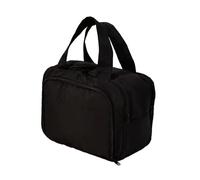 Standing Travel Makeup Bag Large Capacity Multi-Compartment Portable Toiletry with Handle for Women(Bk)