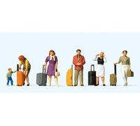 Standing Travelers with Trolley, H0