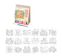 Standing Up Watercolor Sketching Book Twin Coil Binding Art Drawing Pad Includes Paint and Brush for Artist Kid Painting Kids Watercolor