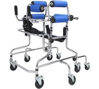 Standing Walk Stan with Seat Wheel Mobility Support Device Walker Walk Aid Stand Frame Folding Height Adjustable Lower Limb Walker Mobility Needs Stand Children Stand Frame (Height(120)