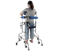Standing Walker Aid for Seniors and Disabled Adults with Anti-Tilt Wheels, Ideal for Hemiplegia Rehabilitation and Lower Limb Training