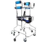 Standing Walking Aid for Seniors, Adult Walker Hemiplegia Rehabilitation Standing Frame, Lower Limb Training, Adjustable Height, Patient Upright Walker for The Disabled