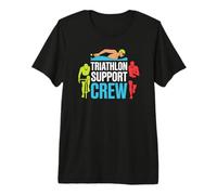 Standing with The Triathlon Support Crew Swim Bike Run Fan Premium T-Shirt