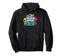 Standing With The Triathlon Support Crew Swim Bike Run Fan Pullover Hoodie