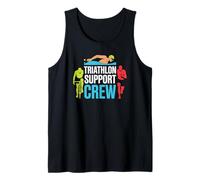 Standing with The Triathlon Support Crew Swim Bike Run Fan Tank Top