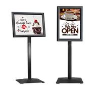 STANDNEE A3 Display Stand Heavy-duty Sign Holder, Floor Stand for Ads, Menu, Notice, Parties (Black)