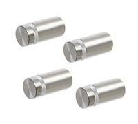 Standoff Screws for Wall Mount Acrylic Picture Frame Hardware 1/2" x 1" Aluminum Silver Finish Nails for Acrylic Glass Sign Holder 4 Pcs