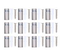 Standoff Screws Stainless Steel Wall Sign Mounting Hardware 12Pcs 1/2inx1in for Acrylic Photos Signs Billboards Homes Offices Restaurants Shops