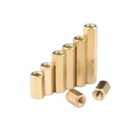 Standoffs Spacer Pillars, Hand Nut 10pcs M4 Hex Brass Copper Threaded Standoff Spacer 5-40mm