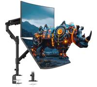 STANDOPIA Stacked Monitor Mount for 17-40 Inch Screens, 26.4 lbs per Arm | Extra Tall, Vertical or Side by Side, Heavy Duty, Fully Adjustable with Clamp/Grommet Base, VESA Mount 75/100 mm