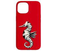 Standout Origami Seahorse Design - Vibrant Ocean Art Case for iPhone 15