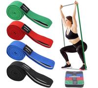 STANDROCK Fabric Resistance Bands for Working Out, 3 and 4 Levels Booty Bands Long Resistance Bands for Women and Men | Elastic Bands for Exercise Bands Resistance Workout Resistance