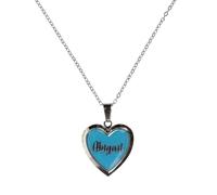 Stands Out, Supplying Outstanding Gifts Abigail Personalised Heart Shaped Glow In The Dark Locket Blue Name Pendant Kids Necklace