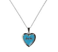 Stands Out, Supplying Outstanding Gifts Amelie Personalised Heart Shaped Glow In The Dark Locket Blue Name Pendant Kids Necklace