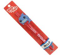 Stands Out, Supplying Outstanding Gifts Archie Boys Personalised Red Retractable Pen With a Fun Shark Character With Blue Ink