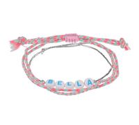 Stands Out, Supplying Outstanding Gifts Bella Personalised Girls Friendship Bracelet Name Multicolour Pink Alphabet Bead