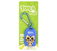 Stands Out, Supplying Outstanding Gifts Ben Name Tiger Boys Blue Novelty Personalised Mini LED Toy Torch Carabiner Clip
