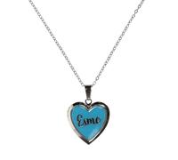 Stands Out, Supplying Outstanding Gifts Esme Personalised Heart Shaped Glow In The Dark Locket Blue Name Pendant Kids Necklace