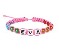 Stands Out, Supplying Outstanding Gifts Eva Personalised Girls Pink Friendship Bracelet Name Multicolour Alphabet Bead
