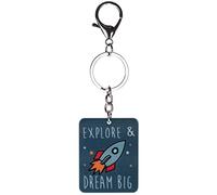 Stands Out, Supplying Outstanding Gifts Explore and Dream Big Space Rocket Astronaut Novelty Keyring Bag Tag Charm