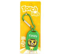 Stands Out, Supplying Outstanding Gifts Finley Name Lion Boys Green Novelty Personalised Mini LED Toy Torch Carabiner Clip
