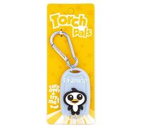 Stands Out, Supplying Outstanding Gifts Frankie Name Penguin Kids Pale Blue Novelty Personalised Mini LED Toy Torch Carabiner Clip