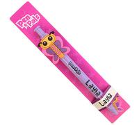 Stands Out, Supplying Outstanding Gifts Layla Girls Personalised Lilac Retractable Pen With a Fun Butterfly Character With Blue Ink