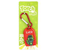 Stands Out, Supplying Outstanding Gifts Luca Name Dinosaur Boys Red Novelty Personalised Mini LED Toy Torch Carabiner Clip