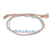 Stands Out, Supplying Outstanding Gifts Maisie Personalised Girls Friendship Bracelet Name Multicolour Pink Alphabet Bead