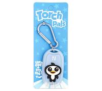 Stands Out, Supplying Outstanding Gifts N Letter Initial Penguin Kids Pale Blue Novelty Personalised Mini LED Toy Torch Carabiner Clip