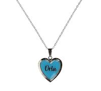 Stands Out, Supplying Outstanding Gifts Orla Personalised Heart Shaped Glow In The Dark Locket Blue Name Pendant Kids Necklace