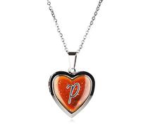 Stands Out, Supplying Outstanding Gifts P Letter Girls Personalised Heart Shaped Mood Locket Pendant Monogram Initial Kids Necklace