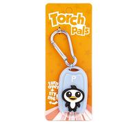 Stands Out, Supplying Outstanding Gifts P Letter Initial Penguin Kids Pale Blue Novelty Personalised Mini LED Toy Torch Carabiner Clip
