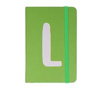 Stands Out, Supplying Outstanding Gifts Personalised Monogram Initial A6 Hardback Ruled Notebook Letter L