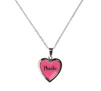 Stands Out, Supplying Outstanding Gifts Phoebe Personalised Heart Shaped Glow In The Dark Locket Pink Name Pendant Kids Necklace