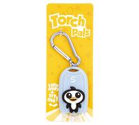 Stands Out, Supplying Outstanding Gifts S Letter Initial Penguin Kids Pale Blue Novelty Personalised Mini LED Toy Torch Carabiner Clip