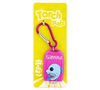 Stands Out, Supplying Outstanding Gifts Sienna Name Dolphin Girls Pink Novelty Personalised Mini LED Toy Torch Carabiner Clip