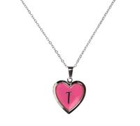 Stands Out, Supplying Outstanding Gifts T Personalised Heart Shaped Glow In The Dark Locket Pink Initial Pendant Kids Necklace