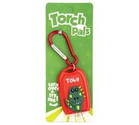 Stands Out, Supplying Outstanding Gifts Toby Name Dinosaur Boys Red Novelty Personalised Mini LED Toy Torch Carabiner Clip