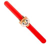 Stands Out, Supplying Outstanding Gifts Wacky Watch Reindeer Christmas Design Slapwatch Fast Fit Kids Childrens Silicone Watch Band Learn to Tell The Time Unisex Instant Fit Any Size