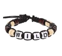 Stands Out, Supplying Outstanding Gifts Wild Personalised Boys Black Friendship Bracelet Message Alphabet Beads