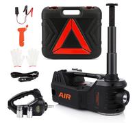 STANDTALL Electric Car Jack Kit, 5 Ton 12V Car Jack Hydraulic with Impact Wrench and Tire Inflator Pump, Electric Car Floor Jack Black with LED Light